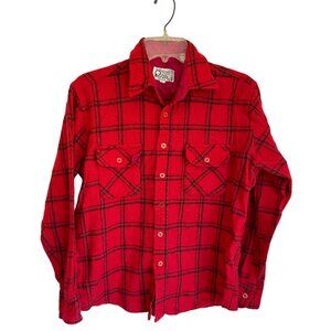 Vintage 70s Penfield Trailwear Wool Blend Plaid Shirt Mens Size L